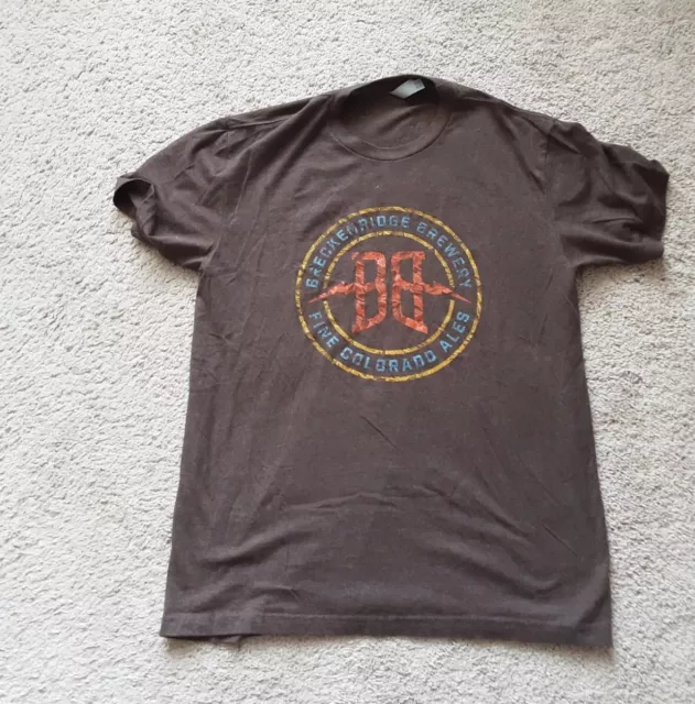 Breckenridge Brewery Brown Fine Colorado Ales Large Tee Shirt
