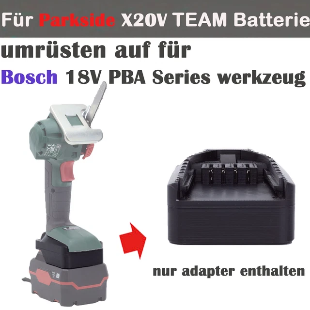 Akku Adapter Parkside Zu Einhell - Konverter Für X20V Auf Power X-Change 18V Werkzeuge