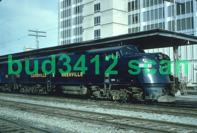 LN L&N Louisville & Nashville E6 #757 at Birmingham AL 1963 DUPLICATE Slide!