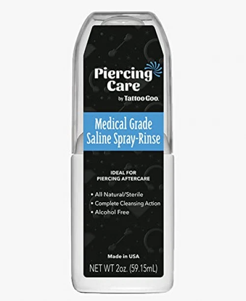 Tattoo Goo Medical Grade Saline-Spray Rinse, Sterile Aftercare...