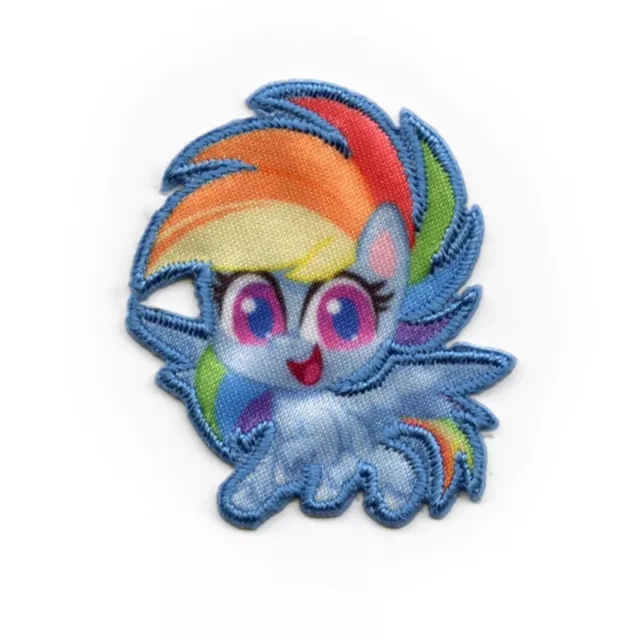 Rainbow Dash My Little Pony Patch Blue Unicorn Sublimated Embroidery Iron On