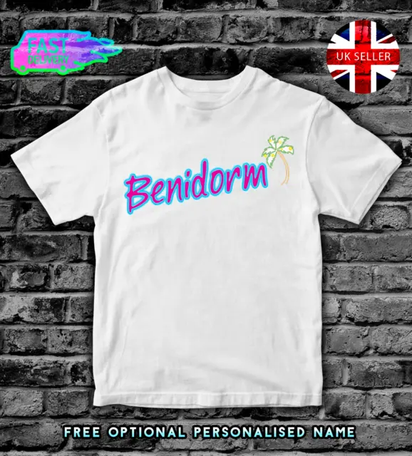 BENIDORM Kids T-Shirt Top Boys Girls ADULTS MENS T SHIRT TSHIRT HOLIDAY