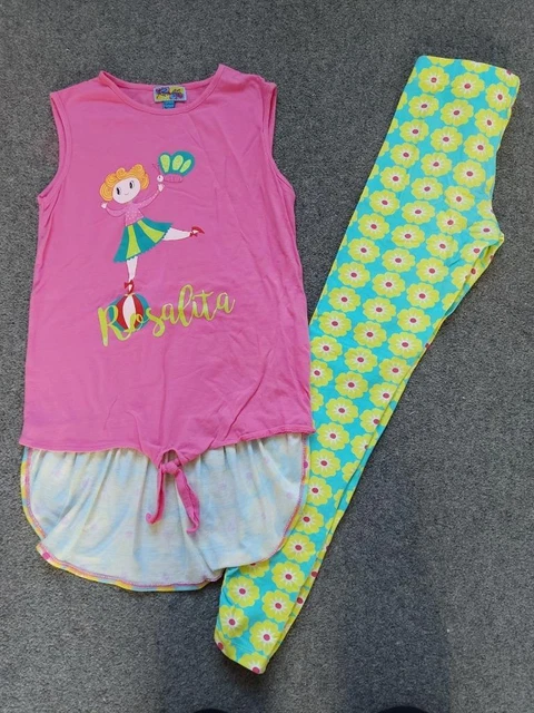 Rosalita Senoritas Designer Girls 2 Piece, Leggings/T Shirt Top,  12 Yrs