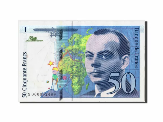 [#306395] Banknote, France, 50 Francs, 50 F 1992-1999 ''St Exupéry'', 1992, AU