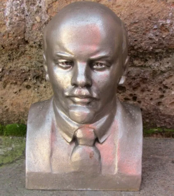 Busto Di V.i.lenin  ,Metallo, Alto 18 Cm.