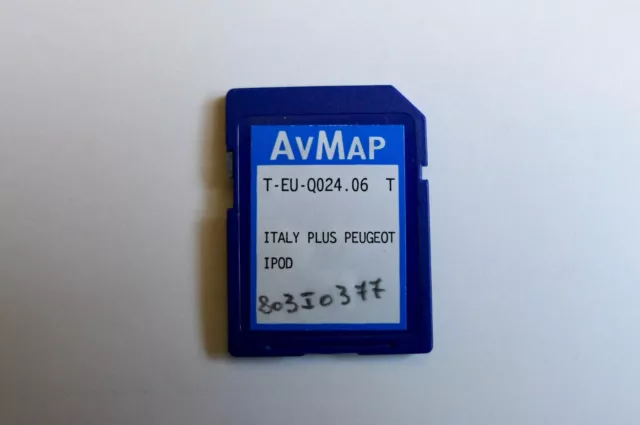 Scheda di memoria SD Navigatore AvMap T-EU-Q024.06 T Italy Plus Peugeot Ipod