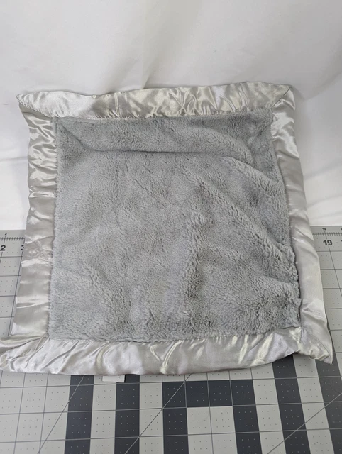 Bearington Collection Lovey Security Blanket Gray Satin
