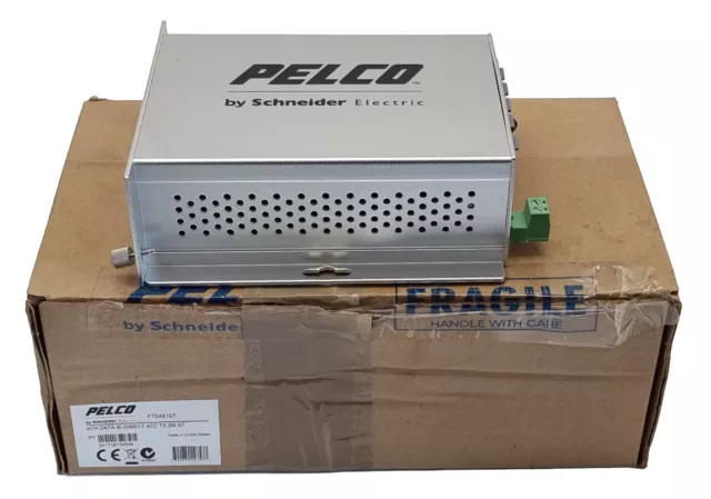 Pelco FTD4S1ST 4 Channel ST Fiber Transmitter Bi-Directional Data Single Mode