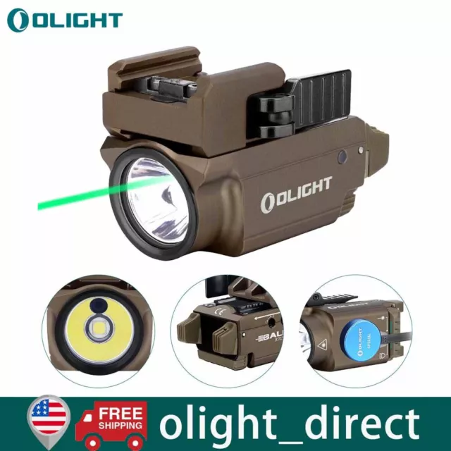 OLIGHT Baldr Mini Green Laser Rail Mounted Rechargeable Pistol Tactical Light