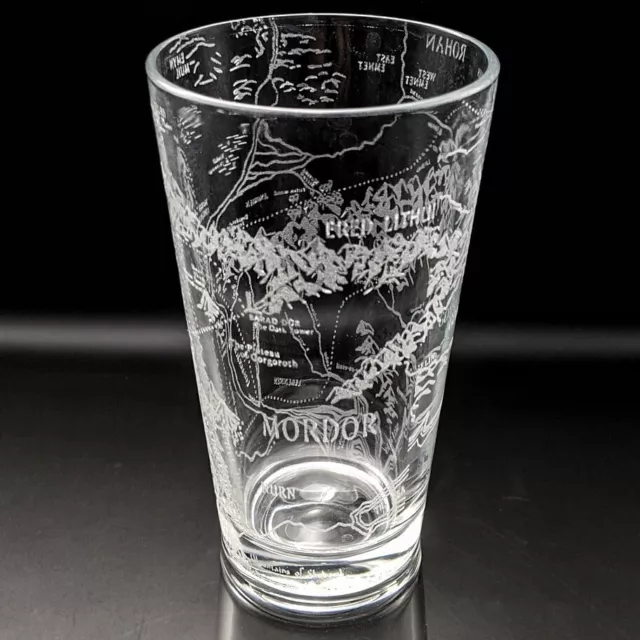 LORD OF THE RINGS Engraved Beer Pint Glasses | Great Tolkien Fantasy Gift Idea!