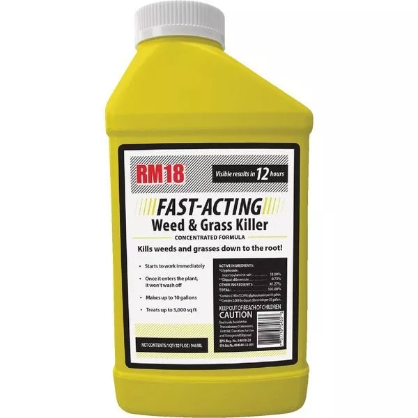 RM18 Fast Acting Diquat Herbicide Concentrate Root Weed and Grass Killer