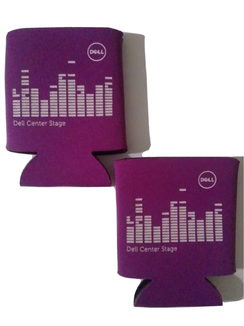 DELL Computers Swag Koozie Coozie  (Set of 2) Cozy Can Beer Cooler Pink NEW