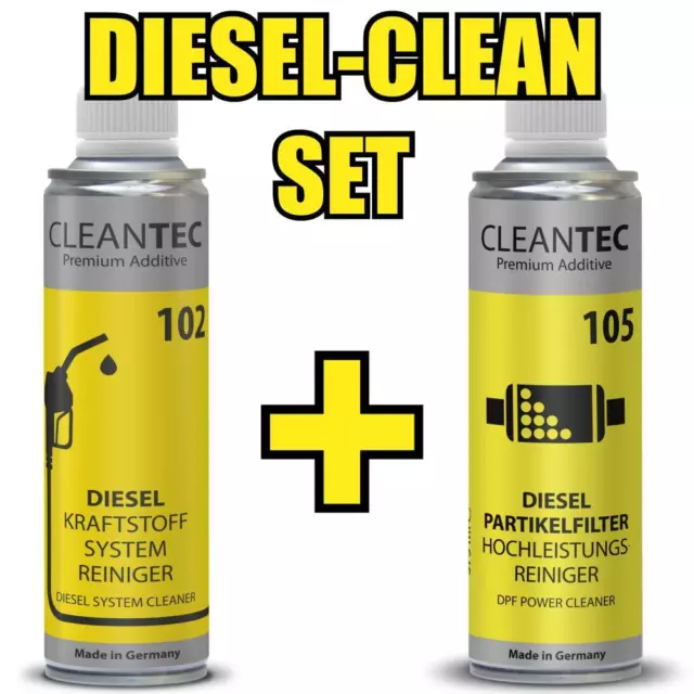 DIESEL CLEAN SET 102 & 105 - Reinigungs Additiv Set für Einspritzsystem und DPF