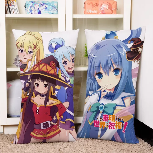 70CM X 40CM KonoSuba Aqua Megumin Darkness Dakimakura Anime Hugging Pillow Case 17.51 PicClick