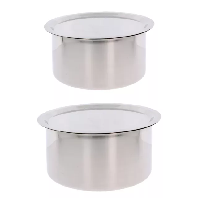 Stainless Steel Curry Biryani Pot Indian Serving Tope Patila Bhagona with Lid