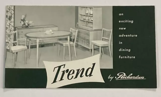 Richardson Brothers Furniture 1950s Mid Century Brochure Sheboygan Wisconsin