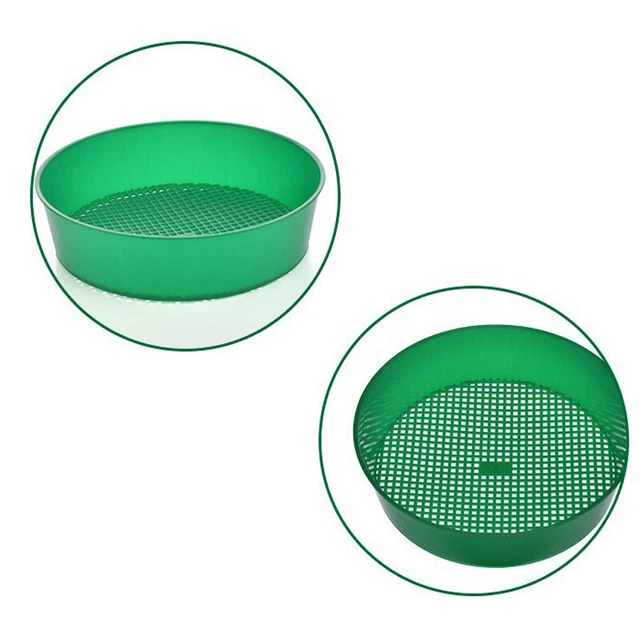 1pc ABS Kunststoff Garten Sieb Kompost Boden Stein Sand Netz Rund Sieb