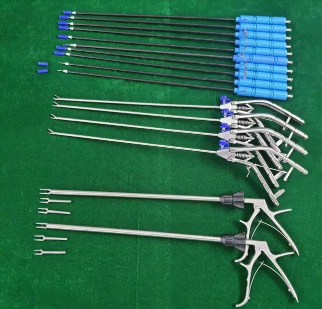 16pc Laparoscopique Chirurgie Set 5mmx330mm Endoscopie Instruments Chirurgicaux