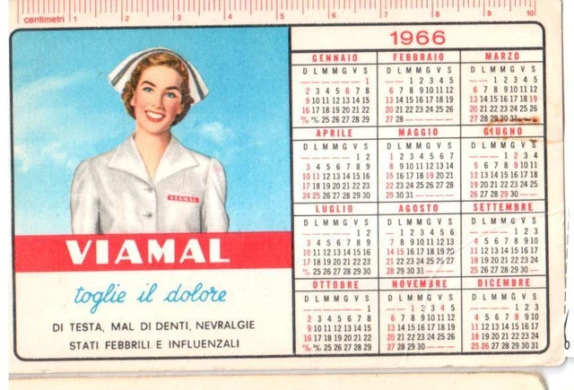 Calendario da tasca Calcio 1970-1971 Serie A e Serie B Viamal R503 ^