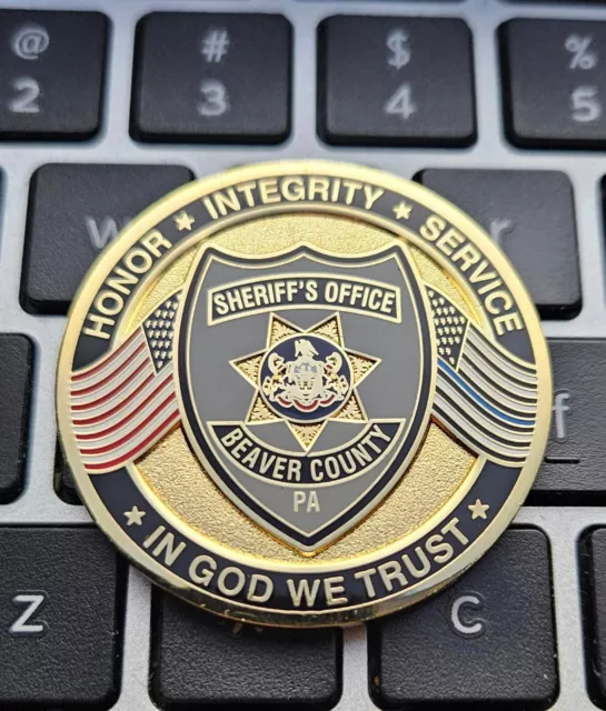 PA Beaver County Sheriff Challenge Coin Pennsylvania Police Patch