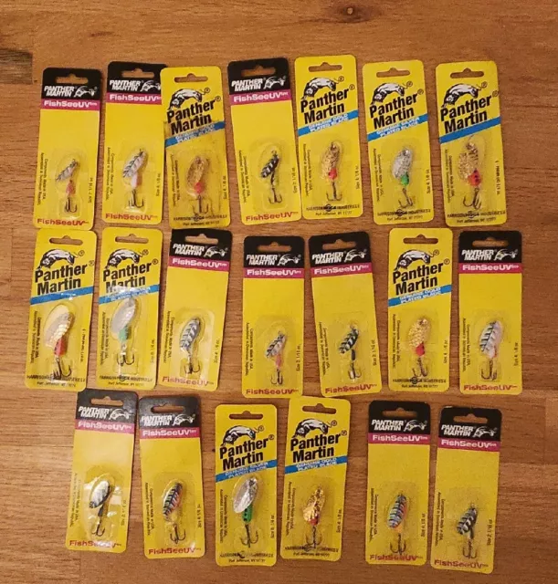 New 20 Panther Martin Fishing Lures Lot Spinners Trout Bass Pike