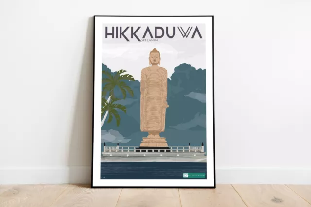 Hikkaduwa Sri Lanka, Big Buddha Statue Sri Lanka, Sri Lanka, Ceylon Poster