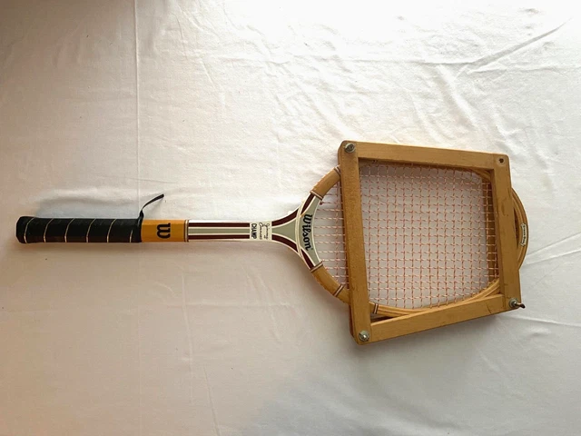 Raquette tennis en bois vintage Jimmy Connors Wilson