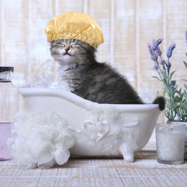 Copriorecchie per gattini vasca da bagno copertura orecchie casa protezioni orecchie