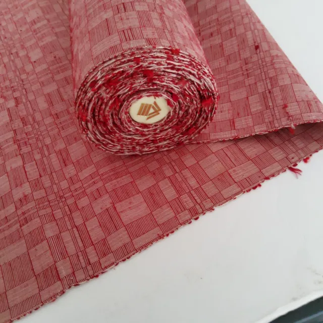 Labyrinth Hand Woven Tsumugi Silk Bolt UnUsed BY THE YARD Kimono Fabric BS44