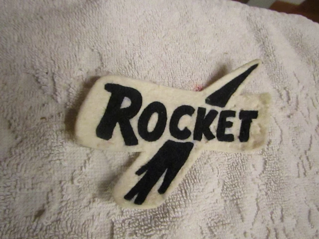 Vintage Rocket Gasoline Gas Felt Patch 5" x 3"