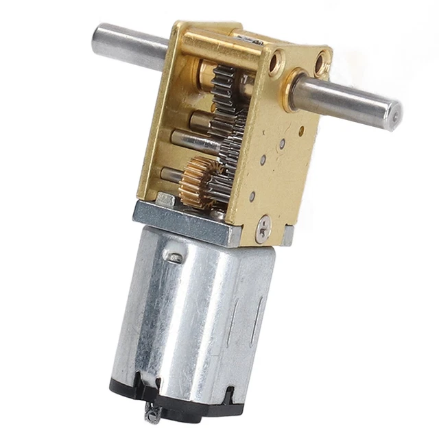 DC Worm Gear Motor 34RPM Double Shaft Gear Speed Reduction Motor Micro