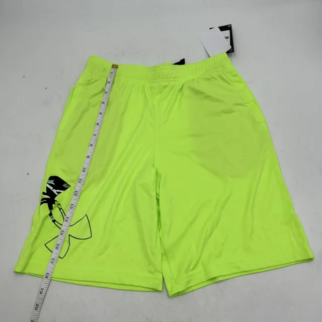 Under Armour Boy's Prototype 2.0 Tiger Stripes Short, Lime Green, Youth Large