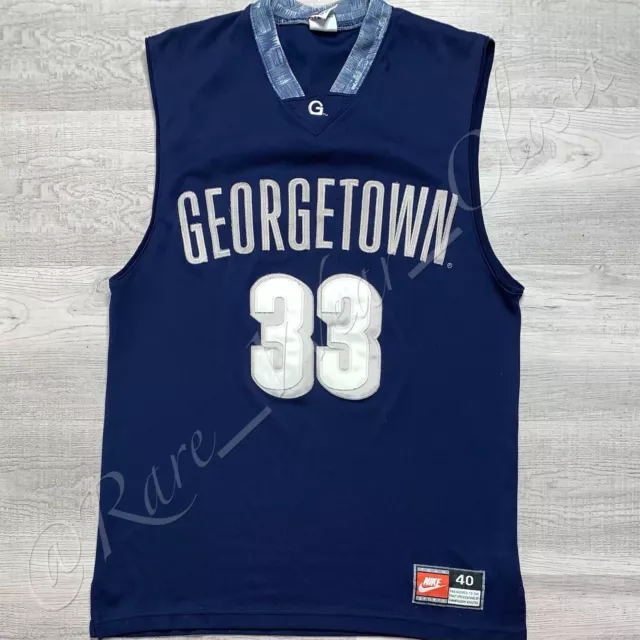 Ncaa Nba Jersey Georgetown Hoyas Nike Authentic Sz 40 Medium Vtg Alozno Mourning