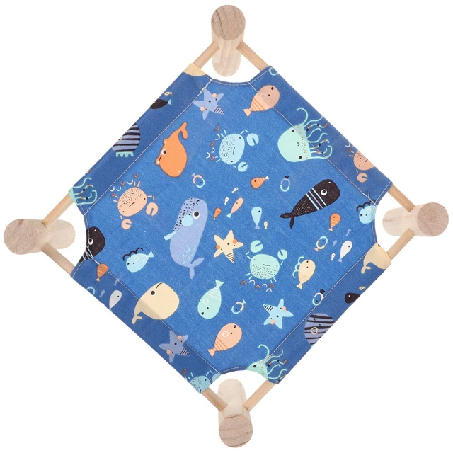 Lit de camp pour hamster surélevé, lit pour animaux de compagnie, lit amovible 2