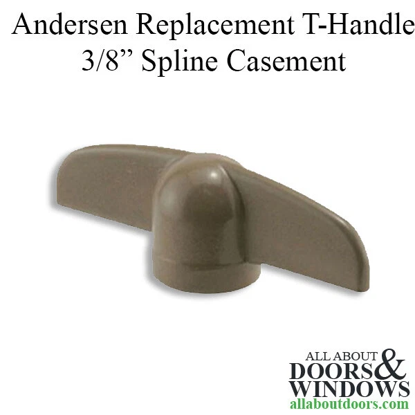 Andersen Replacement T-Handle 3/8 spline  Casement / Awning windows - Stone