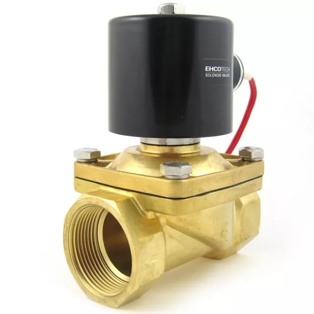 1-1/4" NPT NC 24-Volt AC Electric Solenoid Valve Brass/FKM 24VAC 1.25