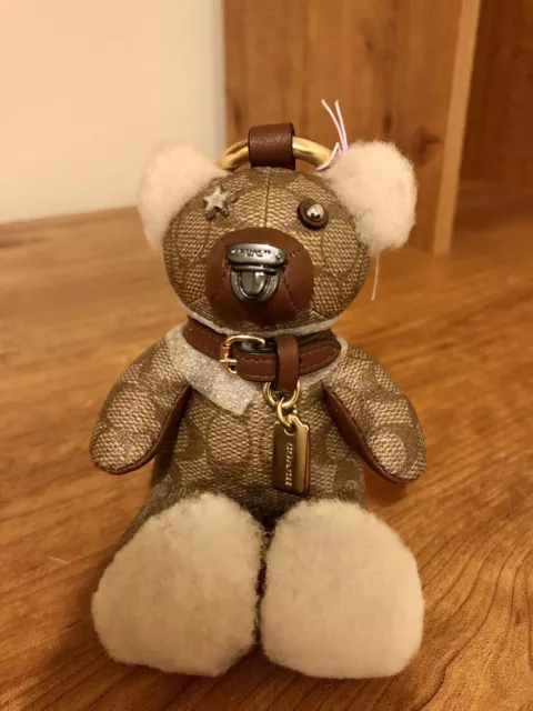 Coach Bear Keychain Leather Limited Edition Collectible Bag Charm