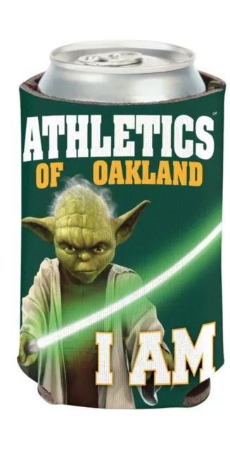 Oakland Athletics MLB Can Holder Cooler Bottle Sleeve Hugger Star Wars Yoda Team