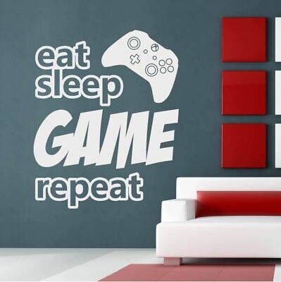 Eat Sleep Gioco Repeat Xbox Controller Muro Adesivo Arte (AS10371) 2