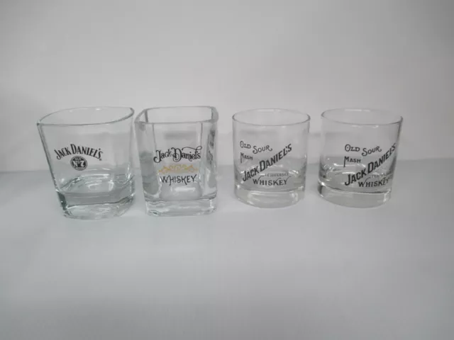 Jack Daniel's No 7 mixed whisky glasses x 4.