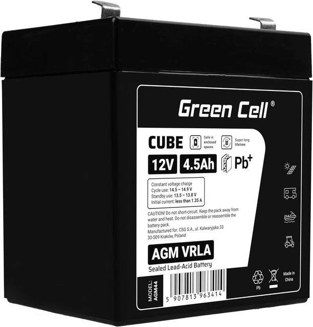Batteria AGM 12V 22Ah - Sostituisce 17-23Ah, Tipo Ciclico Deep Cycle, Connettori A Vite M5, Per Solare, Barche, Carrelli