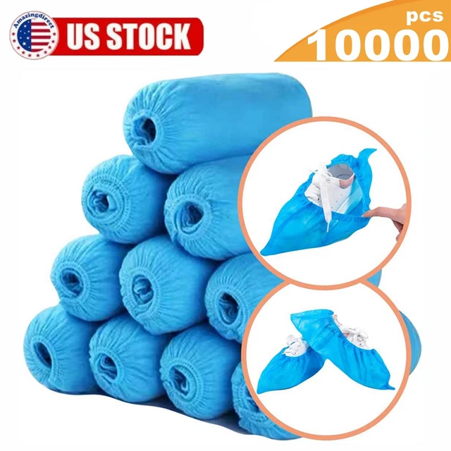 10000pcs Non-woven Blue Shoe Covers Disposible Anti Dust Non Slip Grid Protector