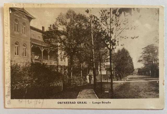 AK Ostseebad Graal ca. 1900 Lange Straße gelaufen