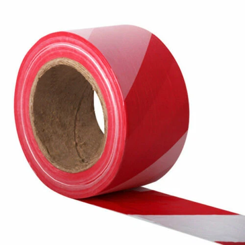 5x nastro barriera di sicurezza avvertimento pericolo rosso bianco non adesivo 75 mm x 200 m