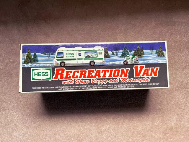 Vintage 1998 Hess Recreation Van with Dune Buggy & Motorcycle - NIB