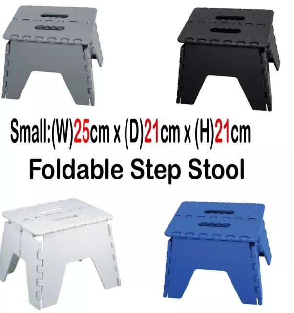 Small 100KG Folding Step Stool Multi Purpose Heavy Duty Home Kitchen Foldable UK