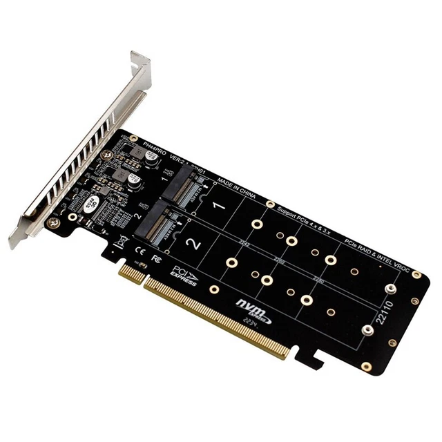 TMISHION Carte adaptateur PCIE X16 à 4 ports U.2 Carte adaptateur PCIE TMISHION Carte adaptateur PCIE X16 à 4 ports U.2 Carte adaptateur PCIE