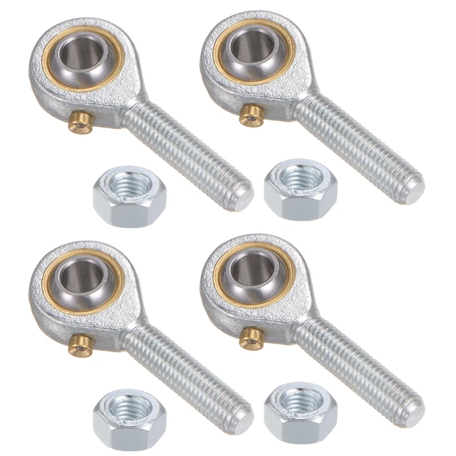 4pcs POSB4 1/4" Rod End Bearing 1/4"-28 Male Right Hand Thread, Stainless Steel