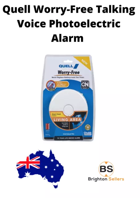 Quell Worry-Free Talking Voice Photoelectric Alarm With Lithium Battery For 10yr