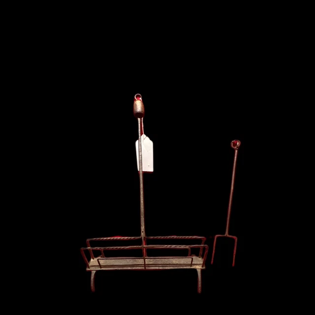 18th Century 1700s Revolutionary War Camp Fire Toaster & fork neuman collection